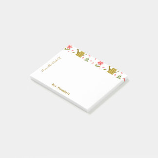 Cute Gardening Tools and Plants Seamless Pattern Post-it Notes