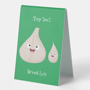 Cute garlic cartoon vegetable illustration
