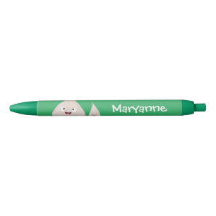 Cute garlic cartoon vegetable illustration black ink pen