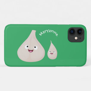 Cute garlic cartoon vegetable illustration iPhone 11 case