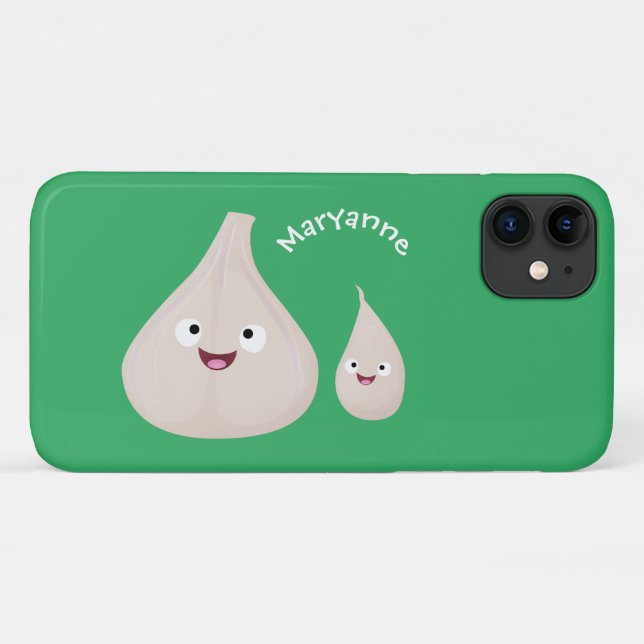 Cute garlic cartoon vegetable illustration Case-Mate iPhone case (Back (Horizontal))