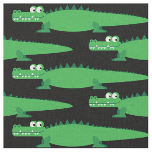 Cute Gators Kids Alligator Crocodile Cartoon Fabric