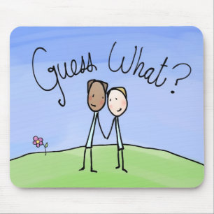 Cute Gay Couple Guess What Mouse Mat