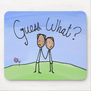 Cute Gay Couple Guess What Mouse Mat
