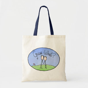 Cute Gay Couple Guess What Tote Bag