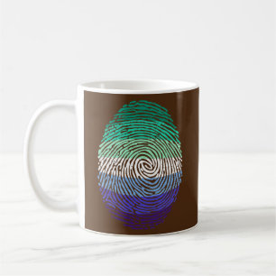 Cute Gay Men Flag Fingerprint Proud LGBT Pride Coffee Mug