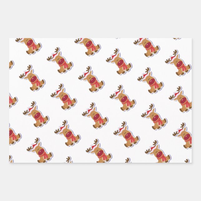 Cute Gazelle Wrapping Paper Sheet (Front)