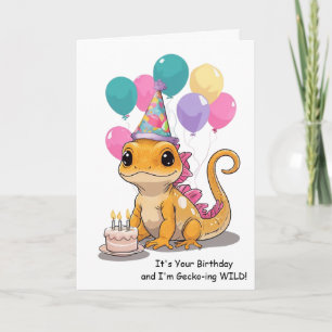 Cute Gecko Birthday Wishes From Your Lizard Card
