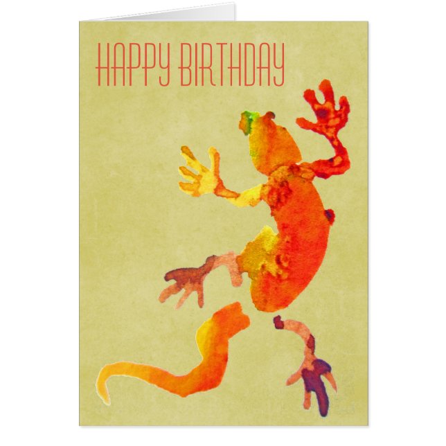 Cute gecko lizard reptile art (Front)