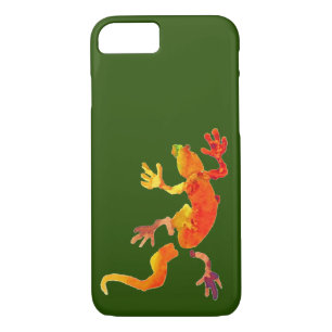 Cute gecko lizard reptile art iPhone 8/7 case