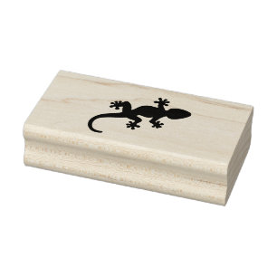 Cute Gecko Lizard Rubber Stamp
