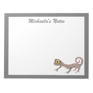 Cute Gecko Personalised Notepad