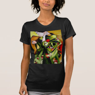 Cute Geisha with green kimono original art T-Shirt