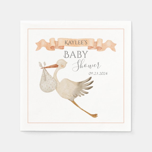 Cute Gender Neutral Baby Shower Napkin (Front)
