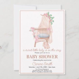Cute Gender Neutral Boho Greenery Baby Shower  Invitation