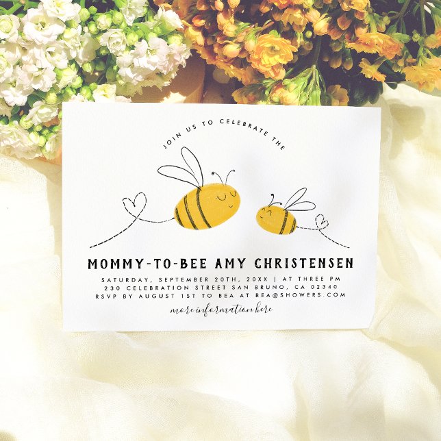Cute Gender Neutral Mummy To Bee Baby Shower Invitation (Creator Uploaded)