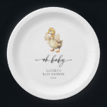 Cute Gender Neutral Oh Baby Duck Baby Shower Paper Plate<br><div class="desc">Gender Neutral Oh Baby Duck Baby Shower Paper Plates</div>