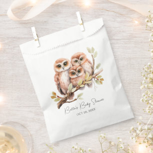 Cute Gender Neutral Owl Baby Shower  Favour Bags