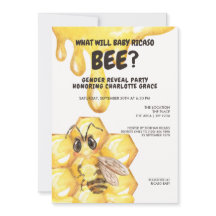 Cute Gender Reveal What Will Baby Bee Baby Shower