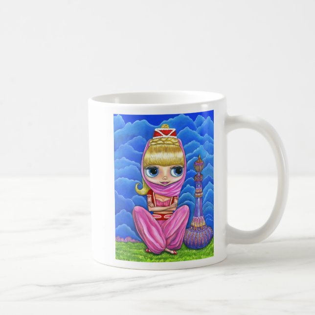 Cute Genie Belly Dancer Doll Girl with Big Eyes Coffee Mug (Right)