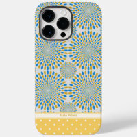Cute Geometric Abstract Blue & Yellow Personalised