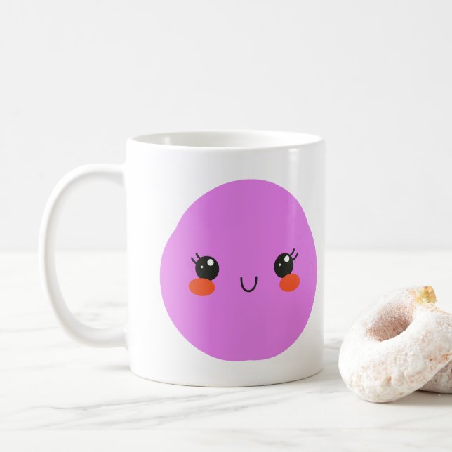 Cute Geometric Faces Mug  (With Donut)