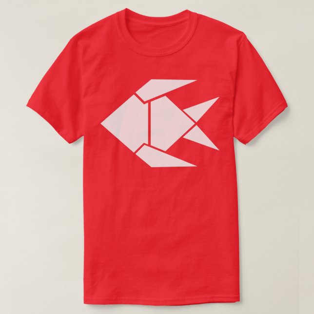 Cute geometric fish origami style T-Shirt (Design Front)
