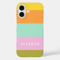 Cute Geometric Pastel Colour Block Personalised 