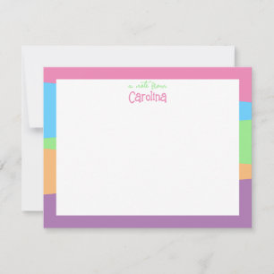 Cute Geometric Pastel Girly Stationery Card