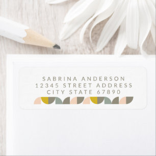 Cute Geometric Pastels Return Address 