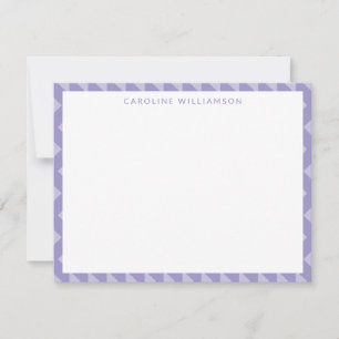 Cute Geometric Pattern Lavender Personalised Name  Card