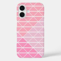 Cute Geometric Pattern of Triangles in Pink