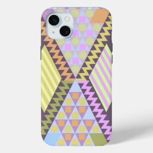 Cute Geometric Patterns iPhone 15 Mini Case