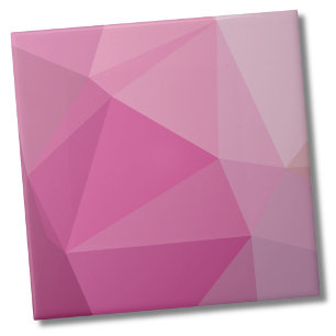 Cute Geometric Pink Gradient Tile