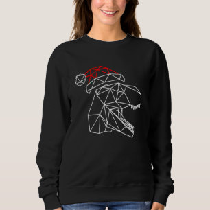 Cute Geometric T Rex Dinosaur Merry Christmas 2021 Sweatshirt