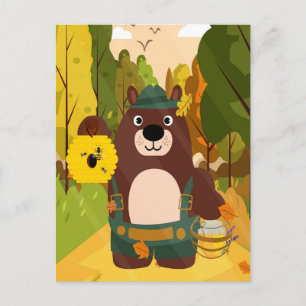 Cute German Bear Postcard