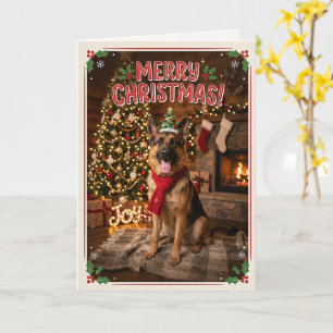 Cute German Shepherd Christmas Dog Lover Card