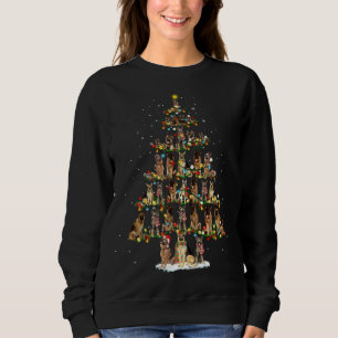 Cute German Shepherd dog Christmas Tree gift decor Sweatshirt