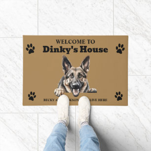 Cute German Shepherd Dog Doormat