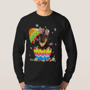Cute German Shepherd Dog Pet Hunting Egg Bunny Eas T-Shirt