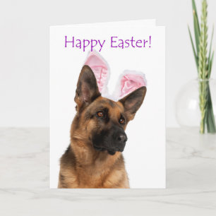 Cute German Shepherd Easter Card