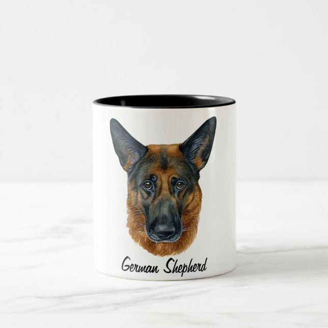 Cute German Shepherd Mug (Center)