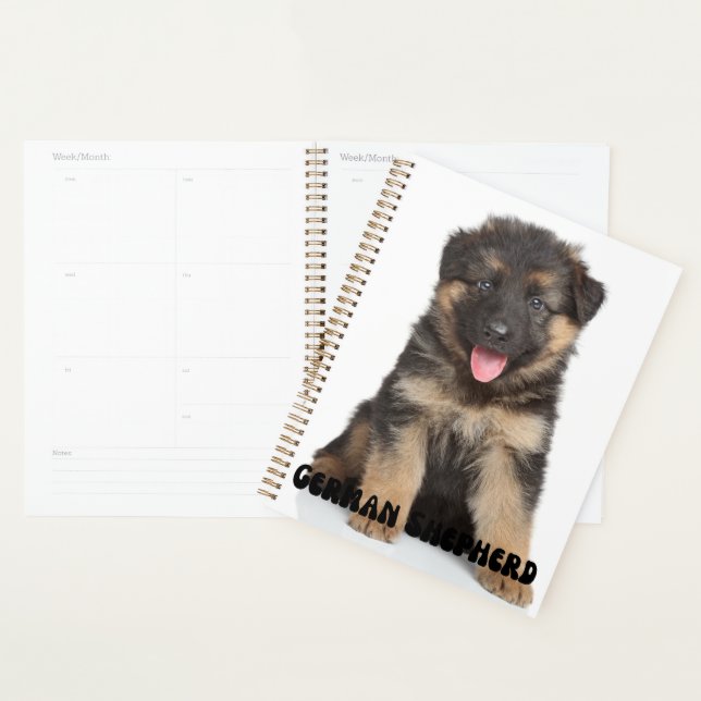 Cute German Shepherd Puppy Calendar Planner (Display)