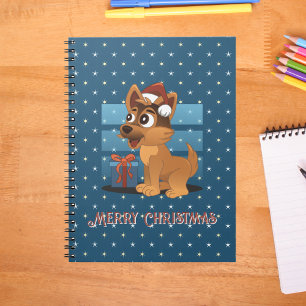 Cute German Shepherd puppy Cartoon Starry muted Notebook
