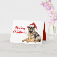 Cute German Shepherd Puppy Dog Merry Christmas