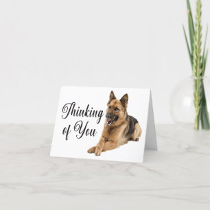 Cute German Shepherd Puppy Dog Thinking Of You   Card