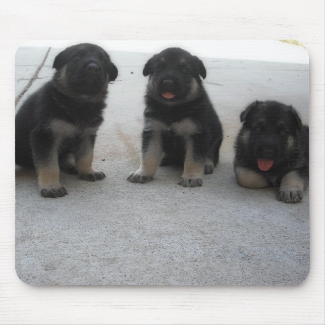 Cute German Shepherd Puppy Mouse Pad (Front)