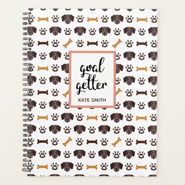 Cute German Short Haired Pointer Planner (Front)