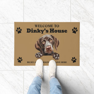 Cute German Shorthaired Pointer Dog Doormat