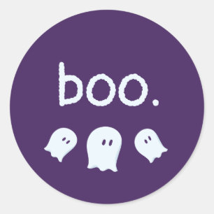 Cute Ghomostly Halloween Classic Round Sticker